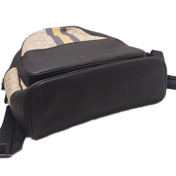 COACH Thompson Backpack Signature Jacquard with Varsity Stripe Navy - 132-080625 - Picture 4 of 10